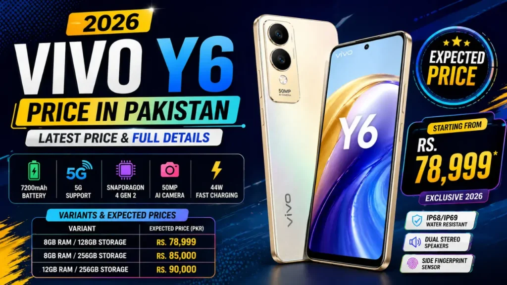 Vivo Y6 Price in Pakistan 2026 – Latest Specs, Features & Review